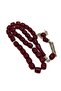 Capsule Cut Dark Red Special Tasseled Powder Amber Prayer Beads - 2