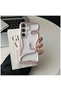 Samsung Galaxy A55 Compatible Case Zebana 3D Snake Silicone Case Rose Gold