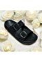 Pienn Women's Silvery Double Buckle Orthopedic Stylish Travel Slippers - 5