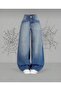 Blue Washed Wide Leg Baggy Jeans Rotro