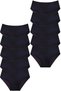 Women's High Waist 100% Cotton 10-Piece Ribbed Bato Panties Women's 10-Piece Panties - 8