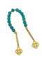 Turquoise Color 15 Grain Glass Zaza Rosary - 3