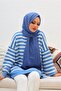 Bamboo Kraş Shawl Denim Blue