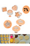 7-Piece Fun Lettering Figure Cookie Cake Cake Molds New Year's Themed Cookie Molds - 3