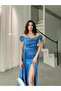 Off-Shoulder Draped Evening Dress - 3