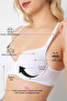 الملابس الداخلية نموذج مسطح دعم Underwire حمالة صدر بيضاء - 3
