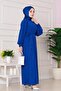 Rose Dress with Stone Detail on the Shoulder - Cobalt Blue - 2