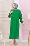 Green Belted Luna Hijab Dress