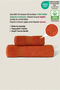 2-Piece Bath Towel Set 100% Cotton Certified, Body and Head Towel, 50X90 - 70X140 Tile Orange - 2