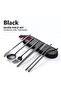 8 Piece Travel Cutlery Set with Bag Fork Knife Spoon Straw Chopstick Set Camping School Office Vacation Paslan - 2