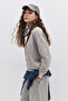 Faded Effect Slogan Sweatshirt - 3