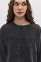 Faded Effect Slogan Sweatshirt - 2