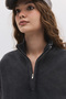 Faded Effect Pocketed Cotton Sweatshirt - 2