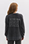Faded Effect Slogan Sweatshirt - 5