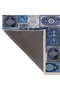 Quartz Collection Blue Themed Ethnic Vintage Patterned Woven Base Traditional Decorative Carpet 03 - 6