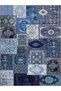 Quartz Collection Blue Themed Ethnic Vintage Patterned Woven Base Traditional Decorative Carpet 03 - 5