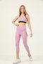 Women's Lilac High Waist Recovery Double Pocket Below the Knee Capri Leggings Capri 1054 - 5