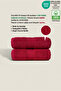 Set of 2 Hand Face Towels 100% Cotton Certified Head Towel |   Kitchen |   Dowry 50X90Cm Claret Red - 2