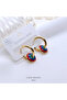 Steel Color Ethnic Earrings - 2