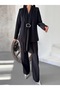 Double Blazer Suit with Shawl Detail - 5