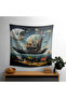 غطاء حائط حديث - طباعة حرارية نابضة بالحياة، نسيج رانفورس وظهر قطن 100%