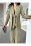 Belt Detailed Double Blazer Suit - 7