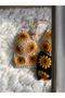 Hand Knitted Sunflower Motif Crop Bustier, Bikini Top, Handmade Blouse