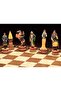 Ottoman-hun Themed Medium Size Luxury Chess and Yenigün Plain Chessboard - 3