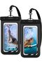 Universal Waterproof Phone case [2 Pack] IPX8 Pouch A601 - Black