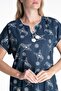 Short Sleeve Sile Cloth Printed Midi Length Summer Dress Spreader Pattern Petrol Ptrl - 3