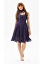 Sleeveless Voile Emel Short Summer Dress Purple Purple