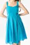 Sleeveless Voile Emel Short Summer Dress Turquoise Trkz - 3