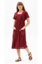 Short Sleeve Shiled Cloth Angel Midi Length Summer Authentic Dress Burgundy Brd