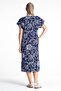 Short Sleeve Şile Fabric Printed Long Summer Dress Çınar Pattern Purple Purple - 2