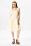 Sleeveless Voile Emel Short Summer Dress Cream Red