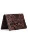 Genuine Leather Wallet for Men Minimalist Card Holder Genuine Croc Brown Leather Bifold Design - 2