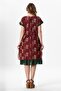 Short Sleeve Voile Laurel Midi Length Summer Authentic Dress Mimosa Claret Red 6230 - 2
