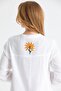 Long Sleeve Şile Fabric Aslı Embroidered Long Summer Dress White Byz - 4