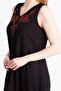 Sleeveless Voile Jülide Midi Length Summer Dress Black Syh - 3