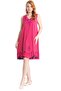 Sleeveless Voile Jülide Midi Length Summer Dress Pink Pmb - 7