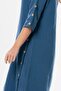 Truvakar Sleeve Izel Midi Length Summer Muslin Dress Indigo indg - 3