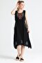 Sleeveless Sile Cloth Antique Embroidered Midi Length Summer Dress Black Black - 5