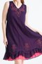 Sleeveless Voile Jülide Midi Length Summer Dress Purple Purple - 3
