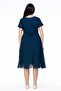Short Sleeve Voile Moonlight Embroidery Detailed Midi Length Summer Authentic Dress Petrol Ptrl - 3