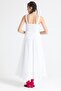 Strappy Voile Emel Long Summer Dress White Byz - 2