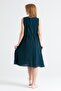 Sleeveless Şile Cloth Mehtap Midi Length Summer Dress Petrol Ptrl - 2