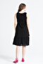Sleeveless Şile Fabric Ilgaz Midi Length Summer Dress Black Syh - 2