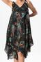 Strappy Voile Aphrodite Short Summer Dress Green 6142 - 3