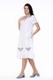 Short Sleeve Voile Moonlight Embroidery Detailed Midi Length Summer Authentic Dress White Byz - 6