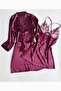 Plum 6-Piece Soft Satin Dowry Set with Morning Dress 6834 - 5